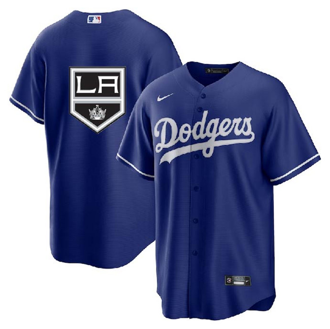 Los Angeles Dodgers Kings Royal Cool Base Stitched Jersey - Click Image to Close